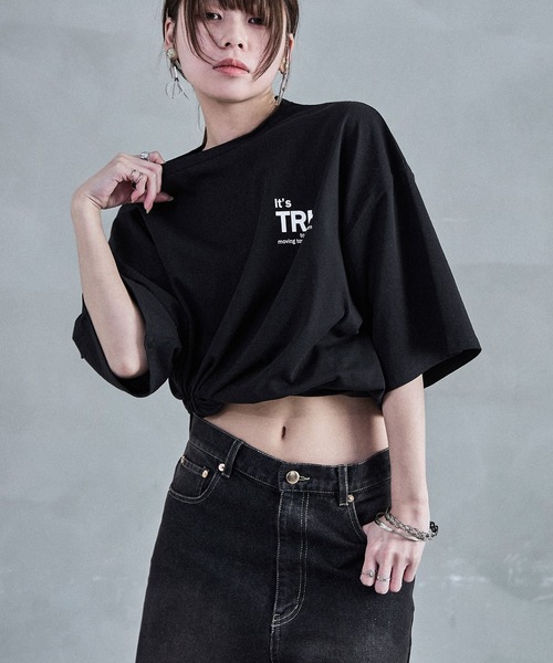 Fashion Letter(ファッションレター)の「ロゴプリントTee(Tシャツ/カットソー・レディース・ブラック/オフホワイト・M)」の6枚目の写真