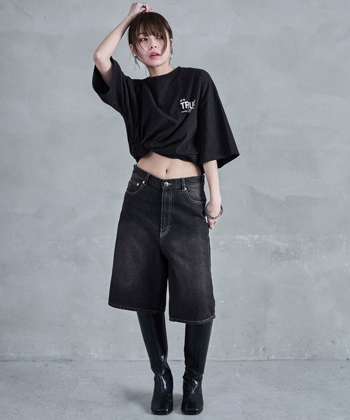 Fashion Letter(ファッションレター)の「ロゴプリントTee(Tシャツ/カットソー・レディース・ブラック/オフホワイト・M)」の7枚目の写真