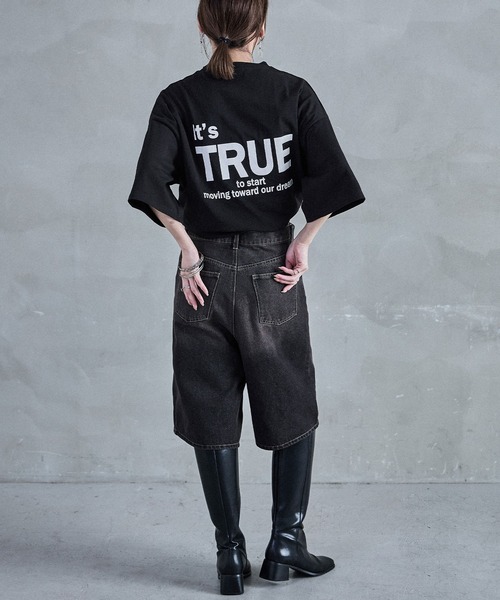 Fashion Letter(ファッションレター)の「ロゴプリントTee(Tシャツ/カットソー・レディース・ブラック/オフホワイト・M)」の11枚目の写真