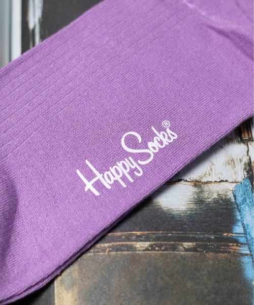 Happy Socks（ハッピーソックス）の「【RS】【HAPPY SOCKS】シンプルデザインソックス（ソックス/靴下・レディース・ライラック/ワインレッド・MEDIUM）」の4枚目の写真