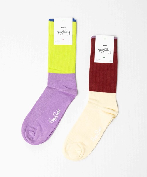 Happy Socks（ハッピーソックス）の「【RS】【HAPPY SOCKS】シンプルデザインソックス（ソックス/靴下・レディース・ライラック/ワインレッド・MEDIUM）」の5枚目の写真
