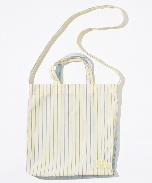 Firsthand（ファーストハンド）の「MA Firsthand/マ ファーストハンド STOCK FABRIC EMBROIDERY BAG / ストックファブリックエンブロイダリーバッグ / シャツ地2WAYトート（トートバッグ・レディース・ネイビー/イエロー/ブルー・FREE）」の9枚目の写真