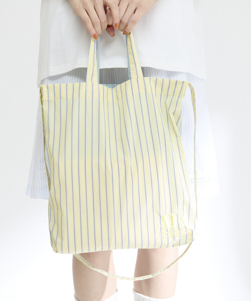 Firsthand（ファーストハンド）の「MA Firsthand/マ ファーストハンド STOCK FABRIC EMBROIDERY BAG / ストックファブリックエンブロイダリーバッグ / シャツ地2WAYトート（トートバッグ・レディース・ネイビー/イエロー/ブルー・FREE）」の13枚目の写真