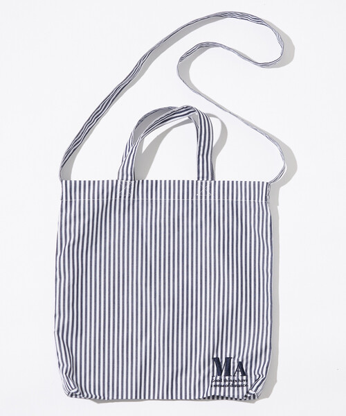 Firsthand（ファーストハンド）の「MA Firsthand/マ ファーストハンド STOCK FABRIC EMBROIDERY BAG / ストックファブリックエンブロイダリーバッグ / シャツ地2WAYトート（トートバッグ・レディース・ネイビー/イエロー/ブルー・FREE）」の18枚目の写真