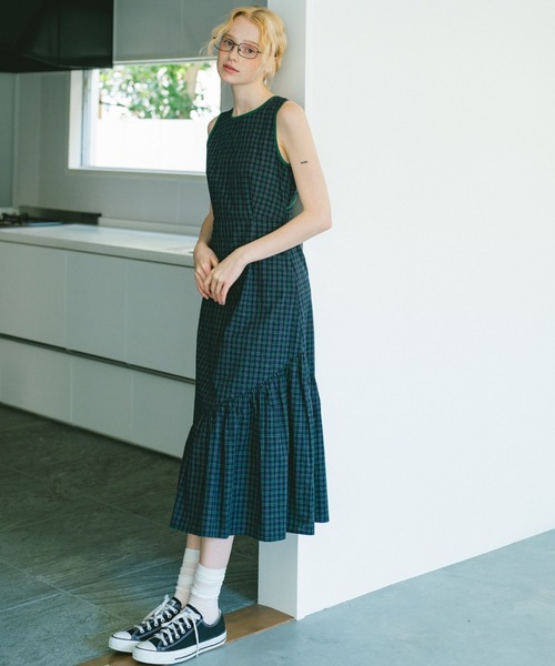 back cut onepiece／バックデザインノースリーブワンピース back cut onepiece／バックデザインノースリーブワンピース