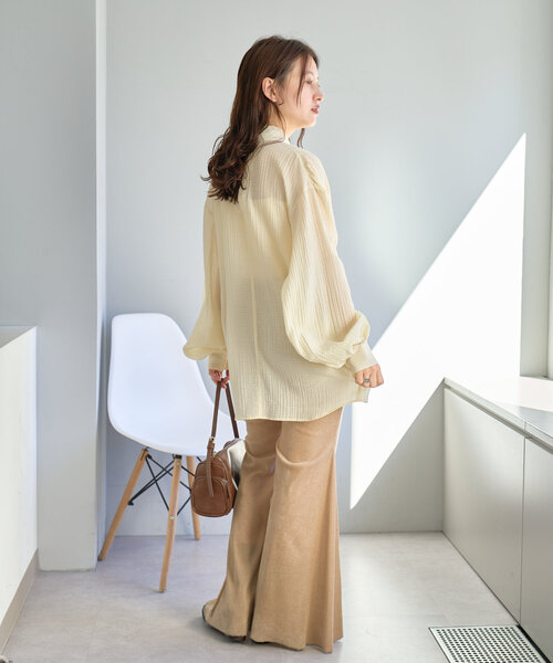 Kastane（カスタネ）の「ギンガムボータイブラウス（シャツ/ブラウス・レディース・アイボリー/ピンク/グレー・FREE）」の12枚目の写真