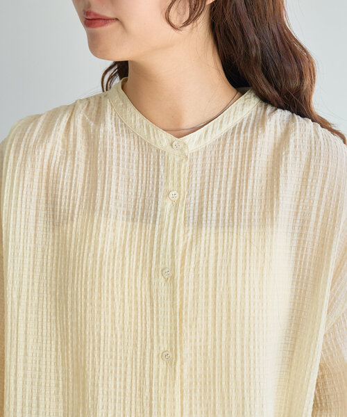 Kastane（カスタネ）の「ギンガムボータイブラウス（シャツ/ブラウス・レディース・アイボリー/ピンク/グレー・FREE）」の21枚目の写真