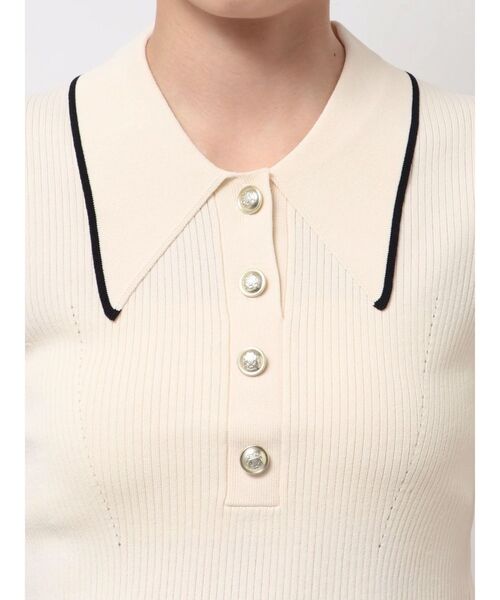 LAGUNAMOON(ラグナムーン)の「カラーネックラインニットプルオーバー(ニット/セーター・レディース・ブルー/ネイビー/アイボリー・FREE)」の15枚目の写真