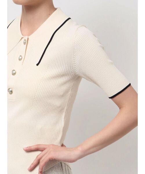 LAGUNAMOON(ラグナムーン)の「カラーネックラインニットプルオーバー(ニット/セーター・レディース・ブルー/ネイビー/アイボリー・FREE)」の14枚目の写真