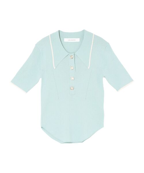 LAGUNAMOON(ラグナムーン)の「カラーネックラインニットプルオーバー(ニット/セーター・レディース・ブルー/ネイビー/アイボリー・FREE)」の7枚目の写真