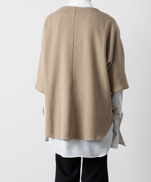 ato(アトウ)の「OVERSIZED HALF SLEEVE RUSSEL JERSEY(Tシャツ/カットソー・メンズ・ベージュ/ブラック・46/48)」の8枚目の写真