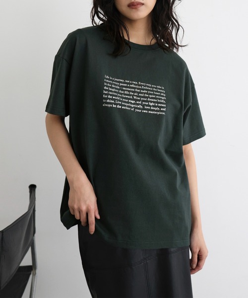 箔プリントロゴTシャツ（Tシャツ/カットソー）｜hellam（へラム