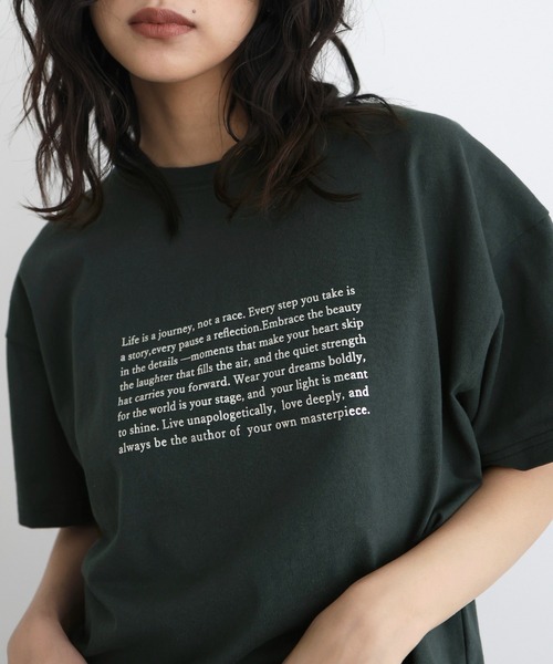箔プリントロゴTシャツ（Tシャツ/カットソー）｜hellam（へラム