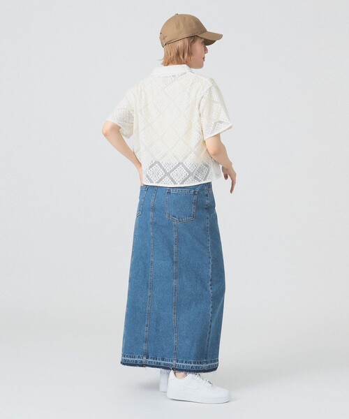 Ray BEAMS（レイビームス）の「レース クロップド シャツ（シャツ/ブラウス・レディース・ブラック/ホワイト/グリーン・ONE SIZE）」の10枚目の写真