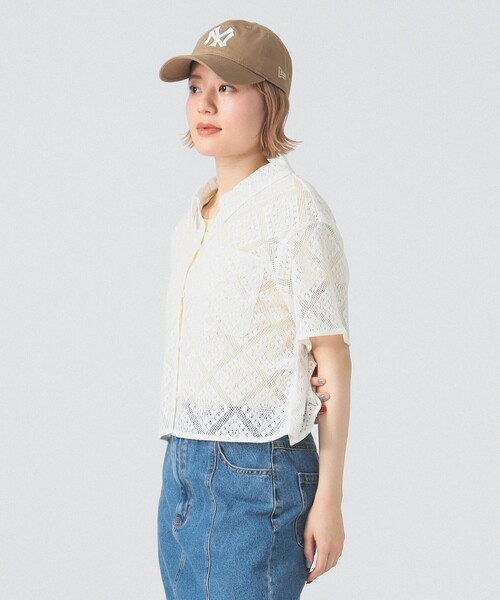 Ray BEAMS（レイビームス）の「レース クロップド シャツ（シャツ/ブラウス・レディース・ブラック/ホワイト/グリーン・ONE SIZE）」の12枚目の写真