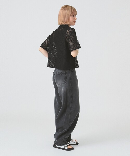 Ray BEAMS（レイビームス）の「レース クロップド シャツ（シャツ/ブラウス・レディース・ブラック/ホワイト/グリーン・ONE SIZE）」の18枚目の写真