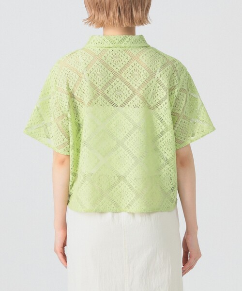 Ray BEAMS シアー ティアード クロップド シャツ 美品 Ray BEAMS（レイ ビームス）シアー ティアード クロップド