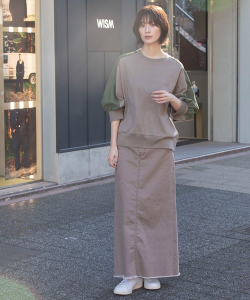 Munich(ミューニック)の「MA-1プルオーバー(Tシャツ/カットソー・レディース・カーキ/ホワイト/グレー・FREE)」の8枚目の写真