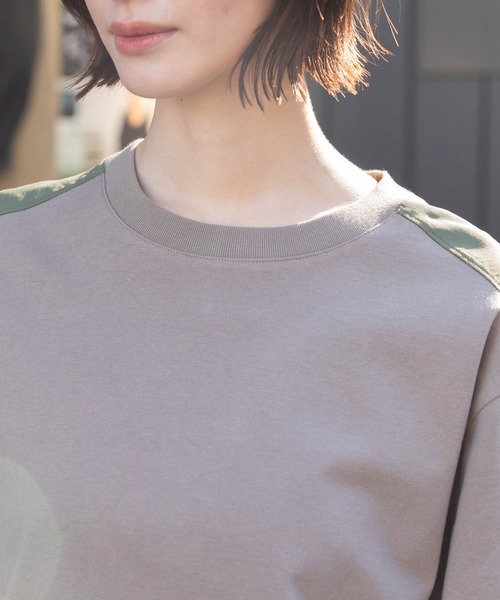 Munich(ミューニック)の「MA-1プルオーバー(Tシャツ/カットソー・レディース・カーキ/ホワイト/グレー・FREE)」の10枚目の写真