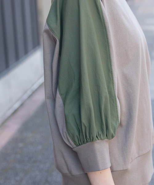 Munich(ミューニック)の「MA-1プルオーバー(Tシャツ/カットソー・レディース・カーキ/ホワイト/グレー・FREE)」の12枚目の写真