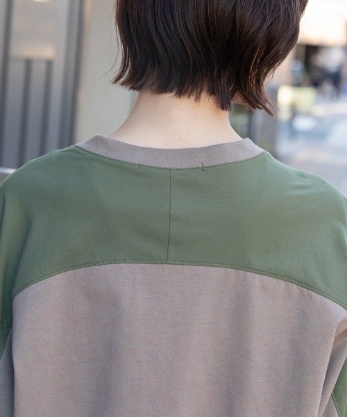 Munich(ミューニック)の「MA-1プルオーバー(Tシャツ/カットソー・レディース・カーキ/ホワイト/グレー・FREE)」の11枚目の写真