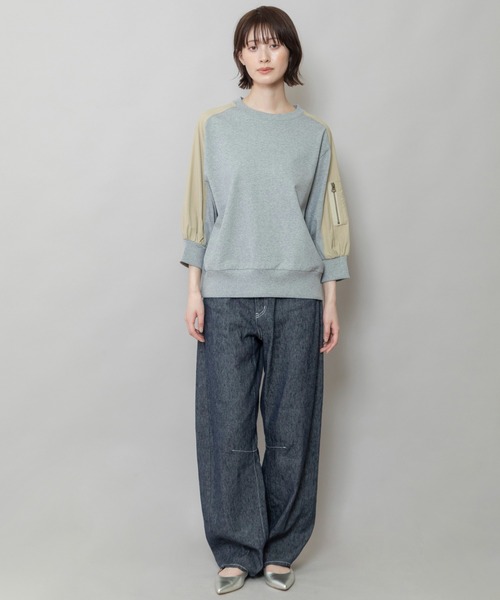 Munich(ミューニック)の「MA-1プルオーバー(Tシャツ/カットソー・レディース・カーキ/ホワイト/グレー・FREE)」の17枚目の写真