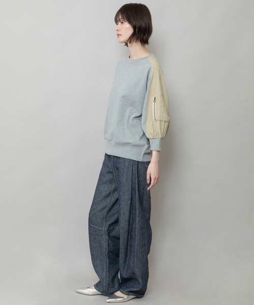 Munich(ミューニック)の「MA-1プルオーバー(Tシャツ/カットソー・レディース・カーキ/ホワイト/グレー・FREE)」の20枚目の写真