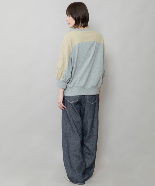 Munich(ミューニック)の「MA-1プルオーバー(Tシャツ/カットソー・レディース・カーキ/ホワイト/グレー・FREE)」の19枚目の写真