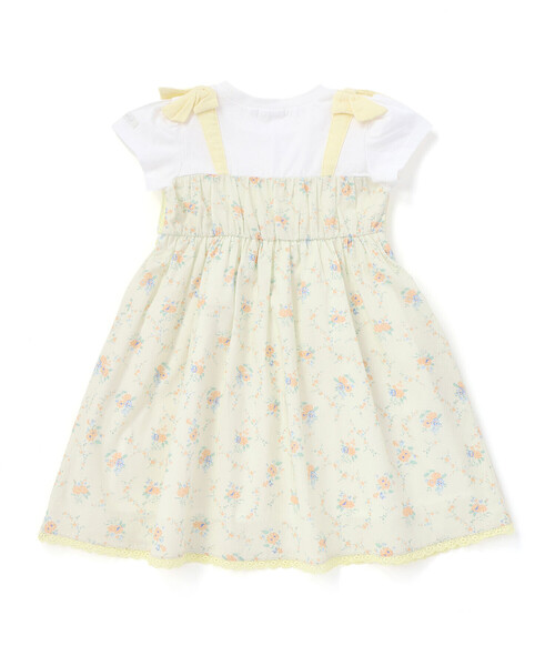 SLAP SLIP（スラップスリップ）の「【お揃い】【絵本コラボ-みつごようせいのおしゃれなドレスやさん-】お花かぎ編みワンピース(80~130cm)（ワンピース・キッズ・イエロー系その他/ブルー系その他・90cm/100cm/80ｃｍ/110cm/120cm/130cm）」の15枚目の写真