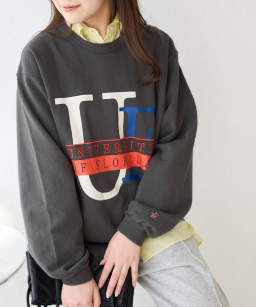 ROPE' PICNIC(ロペピクニック)の「【DISCUS ATHLETIC/ディスカスアスレチック】カレッジスウェット(スウェット・レディース・グレー系その他/チャコールグレー/グレー/ターコイズブルー・38)」の1枚目の写真