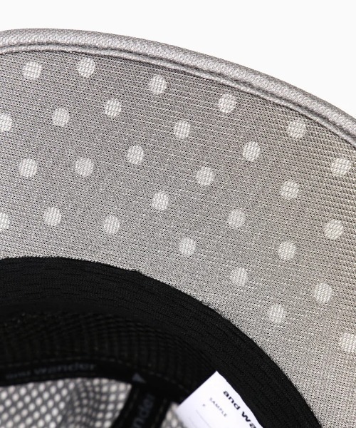 and wander（アンドワンダー）の「and wander/アンドワンダー　silver mesh cap シルバーメッシュキャップ（キャップ・メンズ・シルバー・F）」の11枚目の写真