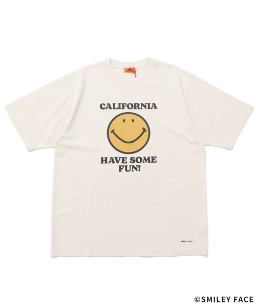 KRIFF MAYER（クリフメイヤー）の「【綿100％】スマイリー半袖T(CAL)（Tシャツ/カットソー・メンズ・ナチュラル/ネイビー/ブラック・MEDIUM/LARGE/X-LARGE）」の4枚目の写真