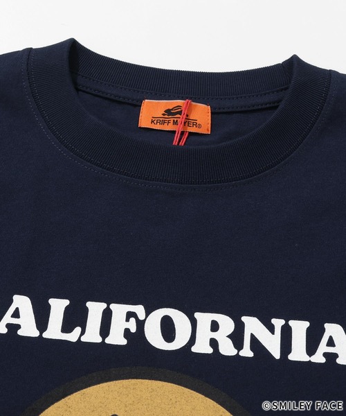 KRIFF MAYER（クリフメイヤー）の「【綿100％】スマイリー半袖T(CAL)（Tシャツ/カットソー・メンズ・ナチュラル/ネイビー/ブラック・MEDIUM/LARGE/X-LARGE）」の10枚目の写真