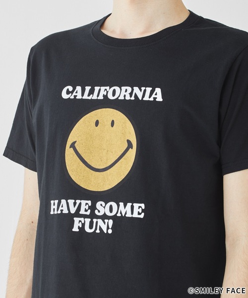 KRIFF MAYER（クリフメイヤー）の「【綿100％】スマイリー半袖T(CAL)（Tシャツ/カットソー・メンズ・ナチュラル/ネイビー/ブラック・MEDIUM/LARGE/X-LARGE）」の14枚目の写真