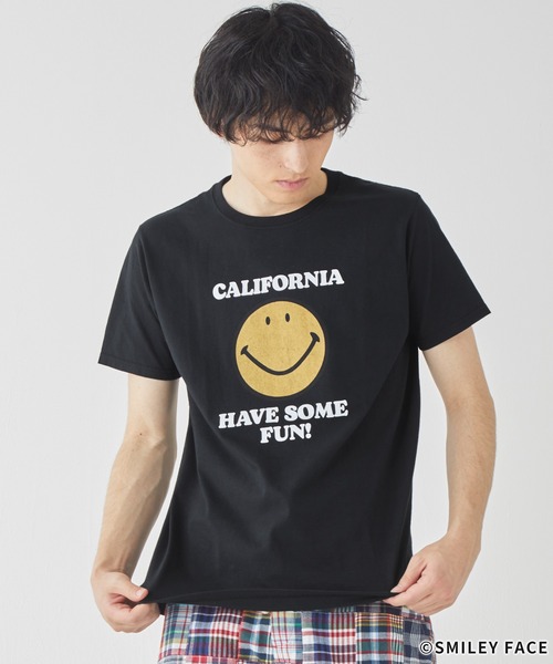 KRIFF MAYER（クリフメイヤー）の「【綿100％】スマイリー半袖T(CAL)（Tシャツ/カットソー・メンズ・ナチュラル/ネイビー/ブラック・MEDIUM/LARGE/X-LARGE）」の15枚目の写真