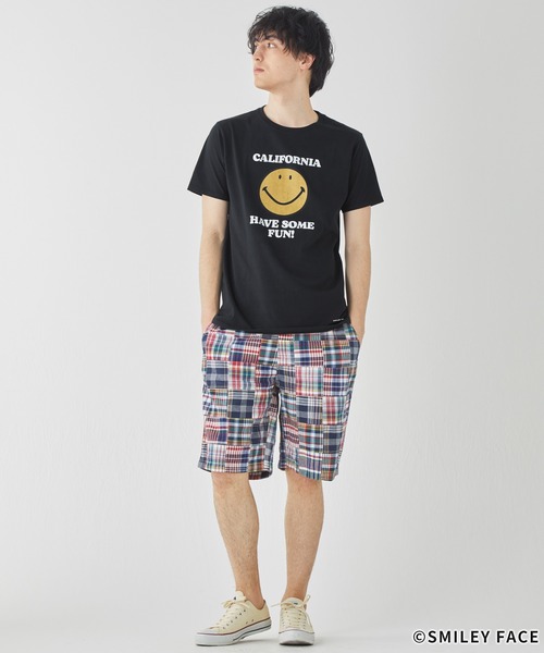 KRIFF MAYER（クリフメイヤー）の「【綿100％】スマイリー半袖T(CAL)（Tシャツ/カットソー・メンズ・ナチュラル/ネイビー/ブラック・MEDIUM/LARGE/X-LARGE）」の16枚目の写真