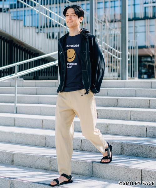KRIFF MAYER（クリフメイヤー）の「【綿100％】スマイリー半袖T(CAL)（Tシャツ/カットソー・メンズ・ナチュラル/ネイビー/ブラック・MEDIUM/LARGE/X-LARGE）」の19枚目の写真