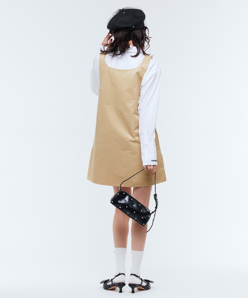 Narcissus(ナルシス)の「トレンチミニワンピース(ワンピース・レディース・ベージュ/ブラック・FREE)」の4枚目の写真