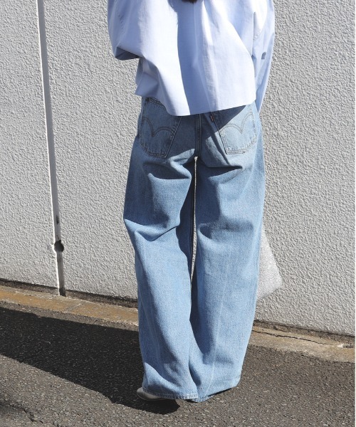 Levi's(リーバイス)の「Levi's(リーバイス)「RIBCAGE」ワイドレッグ(デニムパンツ・レディース・ダークインディゴブルー・26inch/27inch/25inch/24inch)」の8枚目の写真
