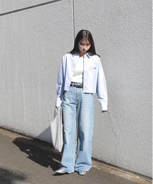 Levi's(リーバイス)の「Levi's(リーバイス)「RIBCAGE」ワイドレッグ(デニムパンツ・レディース・ダークインディゴブルー・26inch/27inch/25inch/24inch)」の2枚目の写真