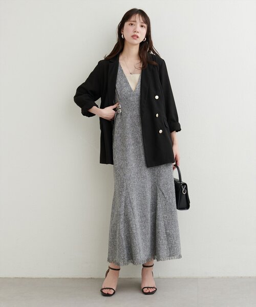 natural couture(ナチュラルクチュール)の「麻調合繊ほんのりシアージャケット(その他アウター・レディース・ブラック/オフホワイト/ベージュ・FREE)」の15枚目の写真