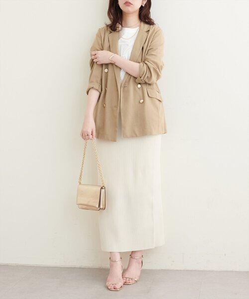 natural couture(ナチュラルクチュール)の「麻調合繊ほんのりシアージャケット(その他アウター・レディース・ブラック/オフホワイト/ベージュ・FREE)」の20枚目の写真