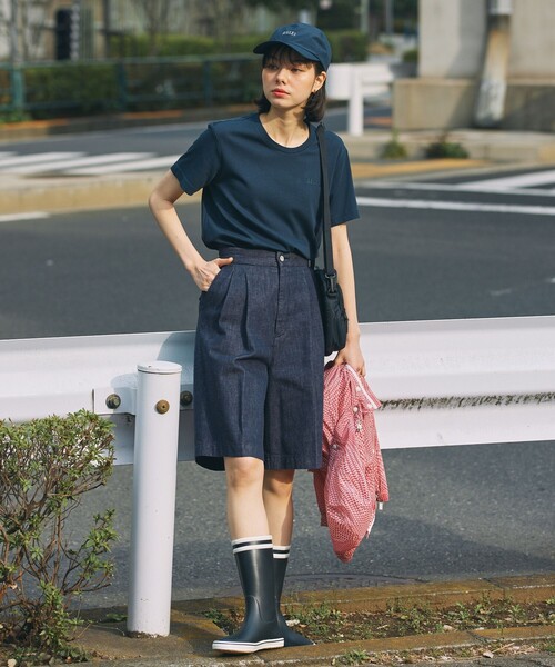 AIGLE（エーグル）の「UVカット ワンポイントロゴ 半袖Tシャツ（Tシャツ/カットソー・メンズ・ホワイト/ブラウン/イエロー/ダークブルー・L/XL/S/M）」の5枚目の写真