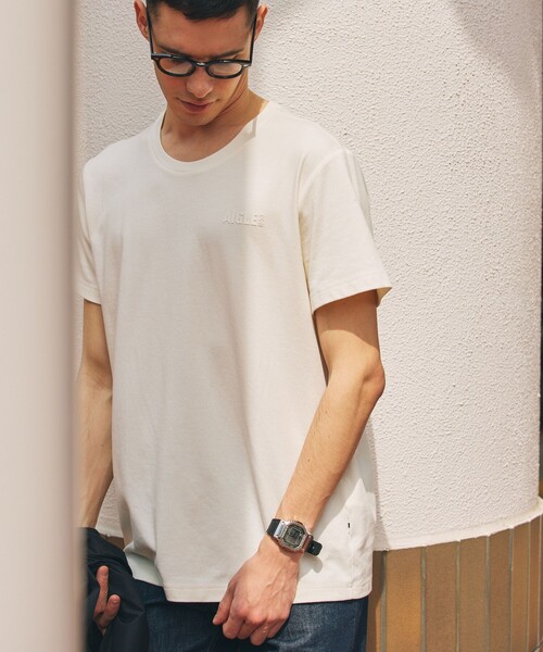 AIGLE（エーグル）の「UVカット ワンポイントロゴ 半袖Tシャツ（Tシャツ/カットソー・メンズ・ホワイト/ブラウン/イエロー/ダークブルー・L/XL/S/M）」の12枚目の写真
