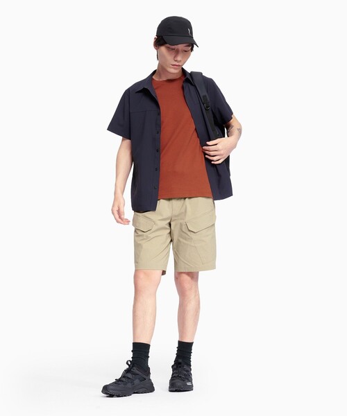 AIGLE（エーグル）の「UVカット ワンポイントロゴ 半袖Tシャツ（Tシャツ/カットソー・メンズ・ホワイト/ブラウン/イエロー/ダークブルー・L/XL/S/M）」の16枚目の写真