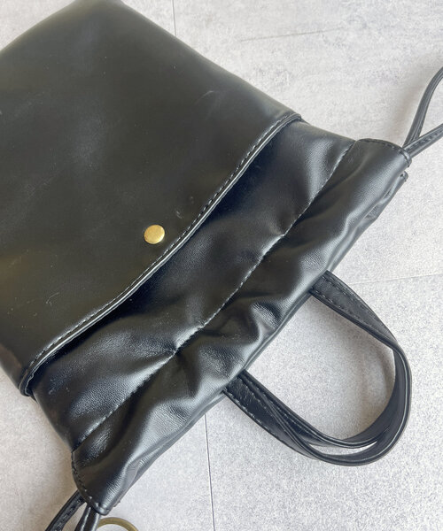 CPCM(シーピーシーエム)の「チャーム付きPU巾着バッグ(ショルダーバッグ・メンズ・ブラウン/ブラック・FREE)」の10枚目の写真