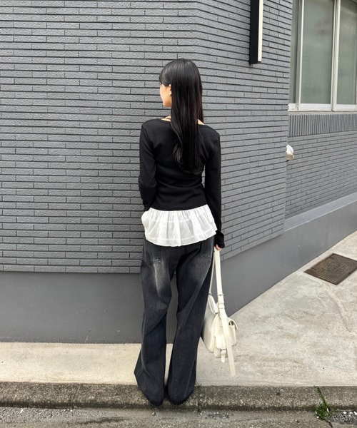 ネイビー ラップスカート フリル付き セーラー ラップスカート [全2色] – muta Online Store