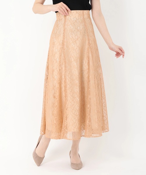 STRAWBERRY-FIELDS（ストロベリーフィールズ）の「ソフトマーメイドレーススカート（スカート・レディース・ブラウン系/ブラック・1/2）」の3枚目の写真