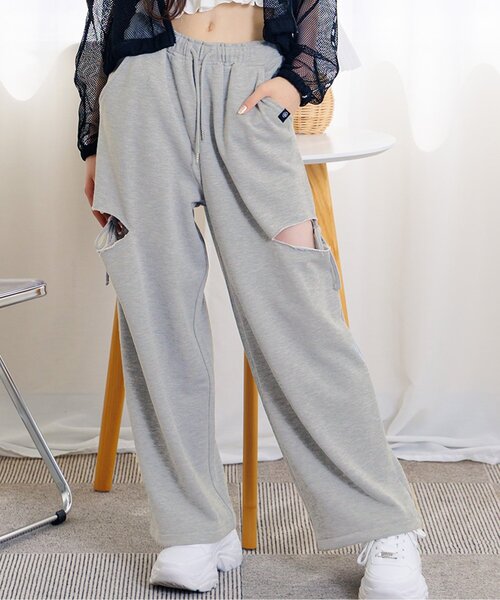 algy（アルジー）の「グランジスウェットリボンパンツ（スウェットパンツ・キッズ・ブラック/グレー・XX-SMALL/X-SMALL/MEDIUM/SMALL）」の2枚目の写真