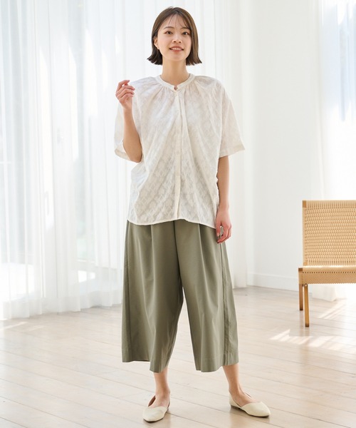 Arnold Palmer(アーノルドパーマー)の「風を感じる ストレッチサッカー ワイドパンツ(その他パンツ・レディース・テラコッタ/カーキ/ネイビー・S/M/L)」の22枚目の写真